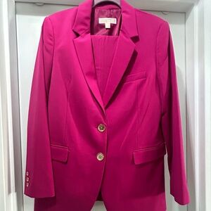 Michael Kors Pants Suit, Deep Fuchsia, Blazer NWOT Size 8, Pants. NWT Sz 8